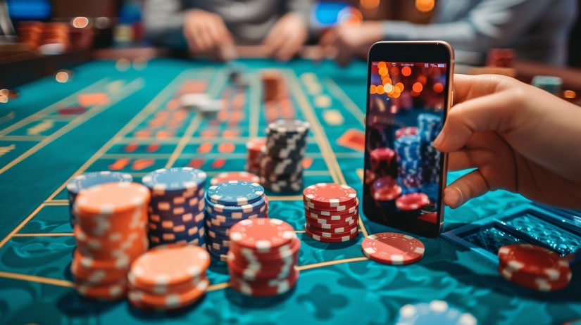 Free Bet Blackjack live dealer studio with multi-camera view on mobile screen